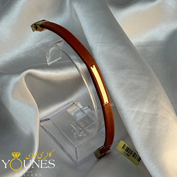 دستبند چرم زنانه طلا لیزری L223